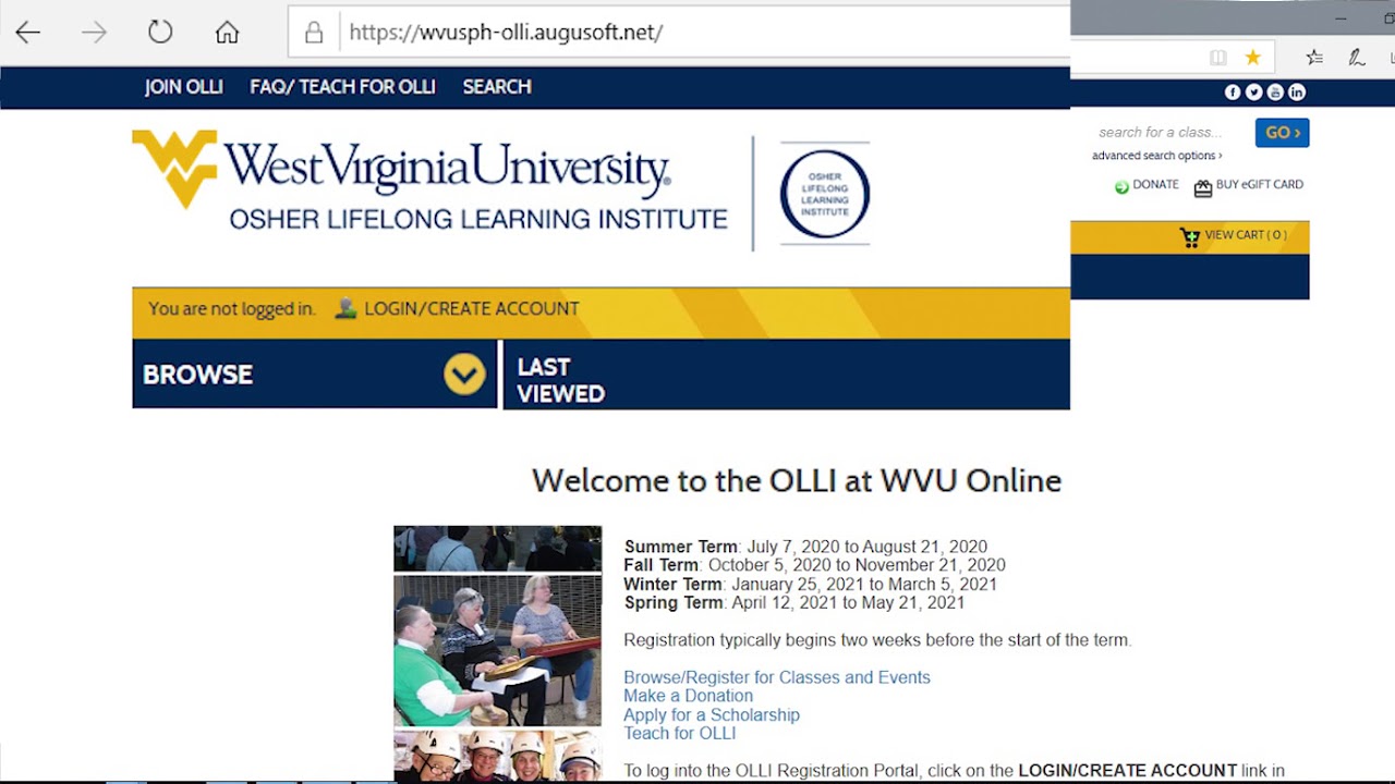 How to Reset Your Password for Your OLLI at WVU Registration Portal