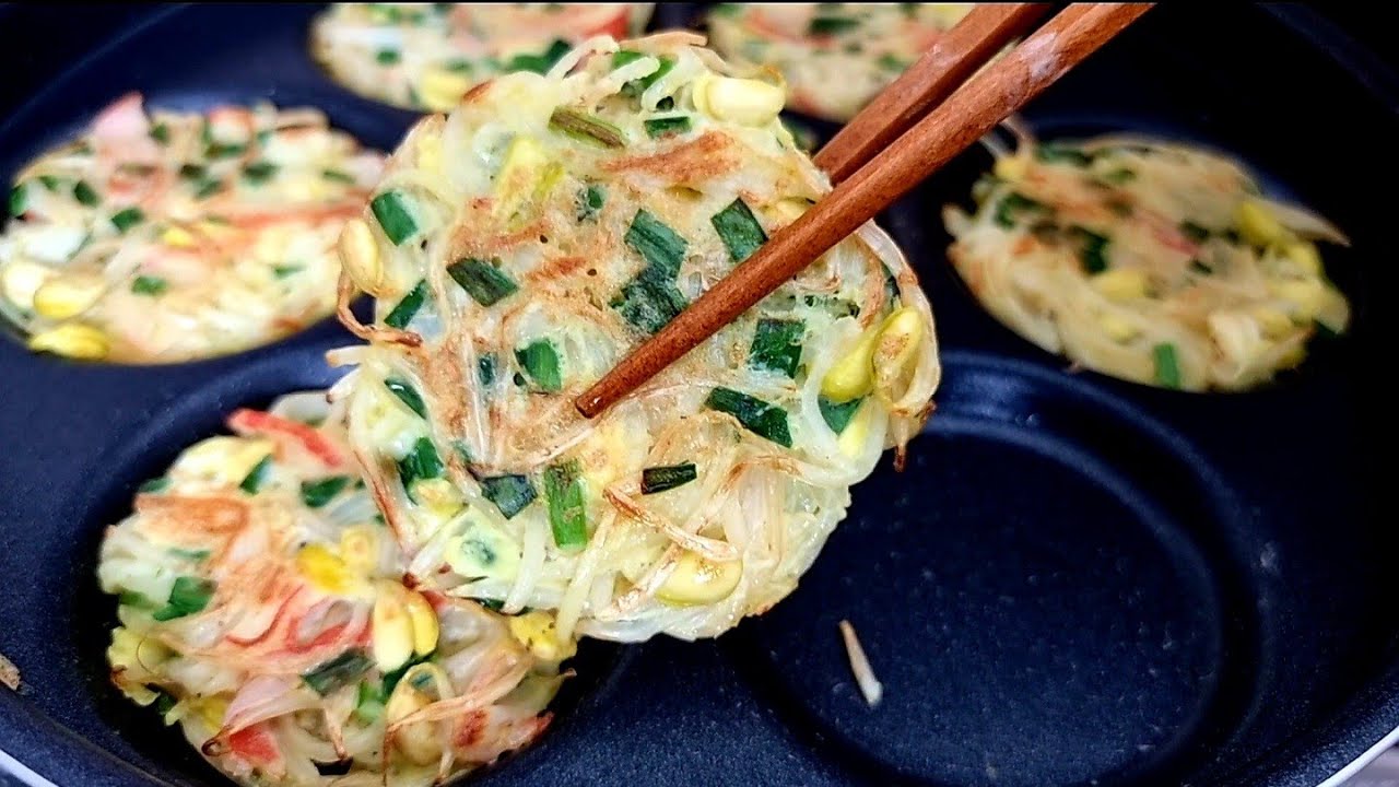 콩나물을 진작 이렇게 먹을껄아삭하고 간단한 콩나물레시피!Bean sprout pancake YouTube