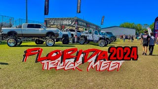 Florida truck meet 2024 CRAZY LIFTED TRUCKS show area Friday
