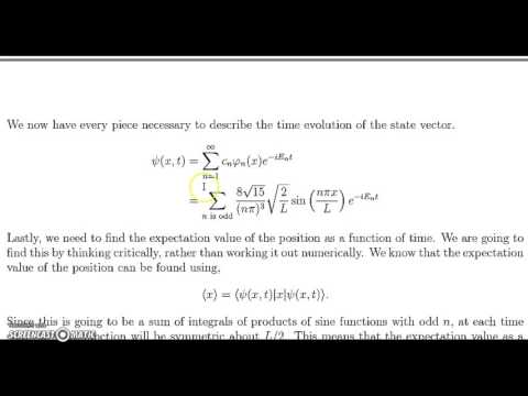 Standard 5.2 Time Evolution in an Infinite Square Well