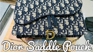 Dior Oblique Jacquard Saddle Pouch