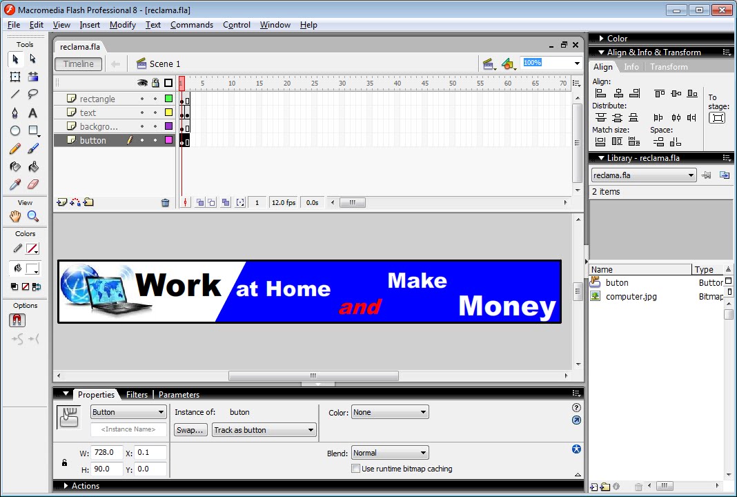 How to Make Animated Banner Ads in Flash and save it like Animated Gif ...