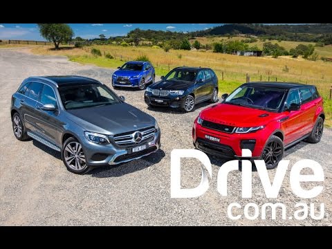 Mercedes-Benz GLC v BMW X3 v Range Rover Evoque v Lexus NX | Drive.com.au