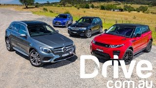 Mercedes-Benz GLC v BMW X3 v Range Rover Evoque v Lexus NX | Drive.com.au