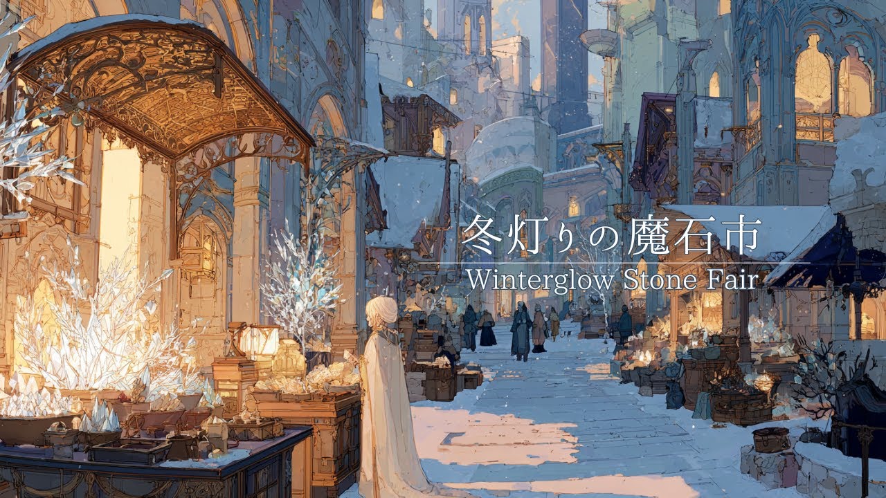【作業用BGM】冬灯りの魔石市 - 癒しのケルト音楽 | 勉強・睡眠・リラックス | Winter Celtic Fantasy Music