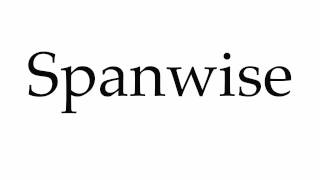 How To Pronounce Spanwise