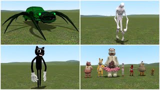 SCP-096 ALL COLORS vs CARTOON CAT ALL COLORS vs CAR EATER ALL COLORS in Garry's Mod!