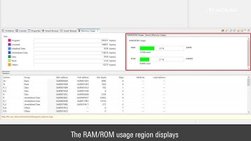 e² studio - Using the Memory Usage View