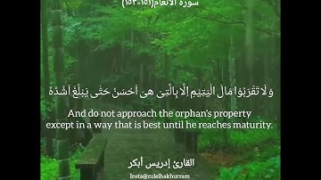 سورة الأنعام ( ١٥١-١٥٣)بصوت الشيخ ادريس ابكر .... Sheikh Idress Abkar ...Surah (151-153) Al'anaam