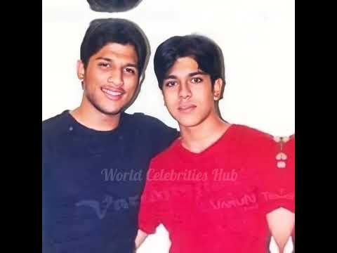 Allu Arjun with Ramcharan childhood to youth pics #shorts #youtubeshorts