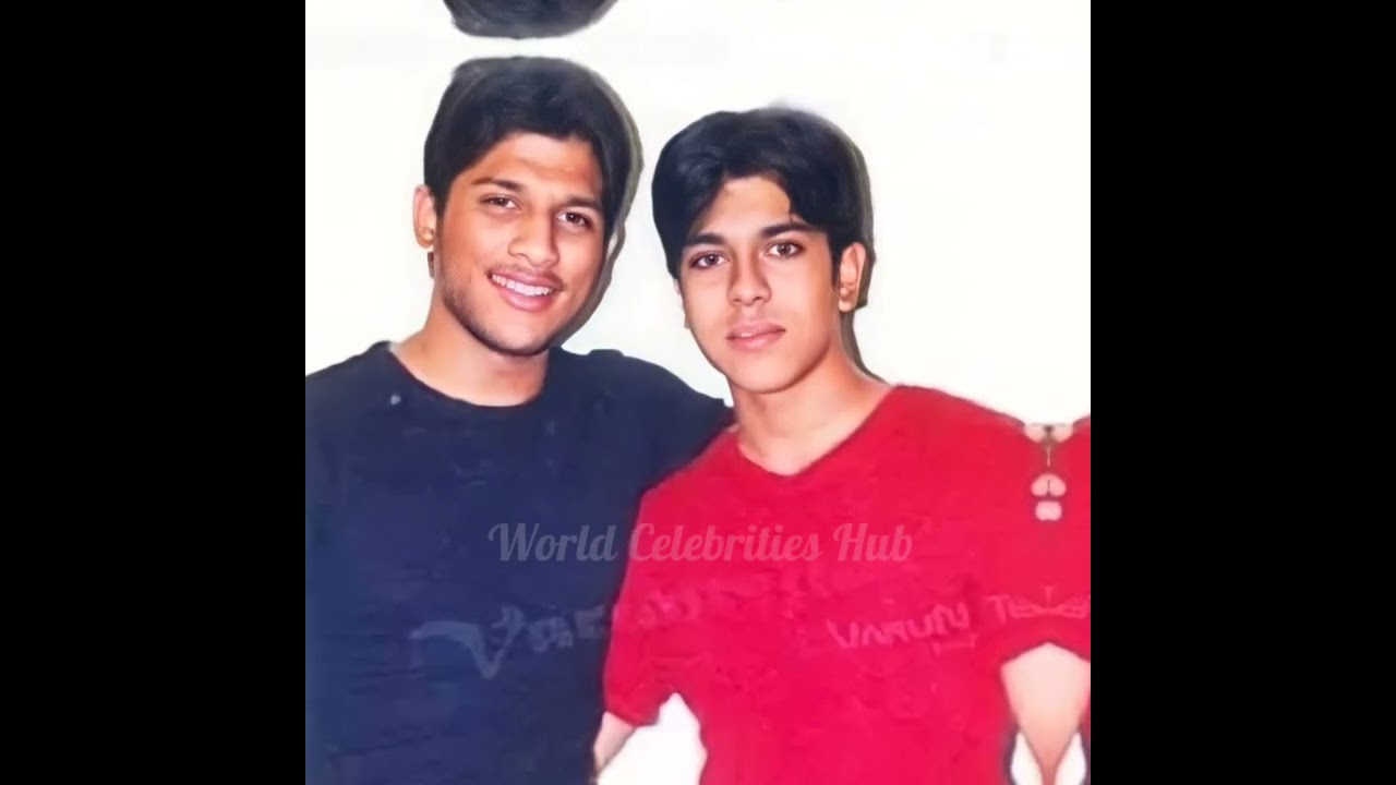 Allu Arjun with Ramcharan childhood to youth pics  shorts  youtubeshorts