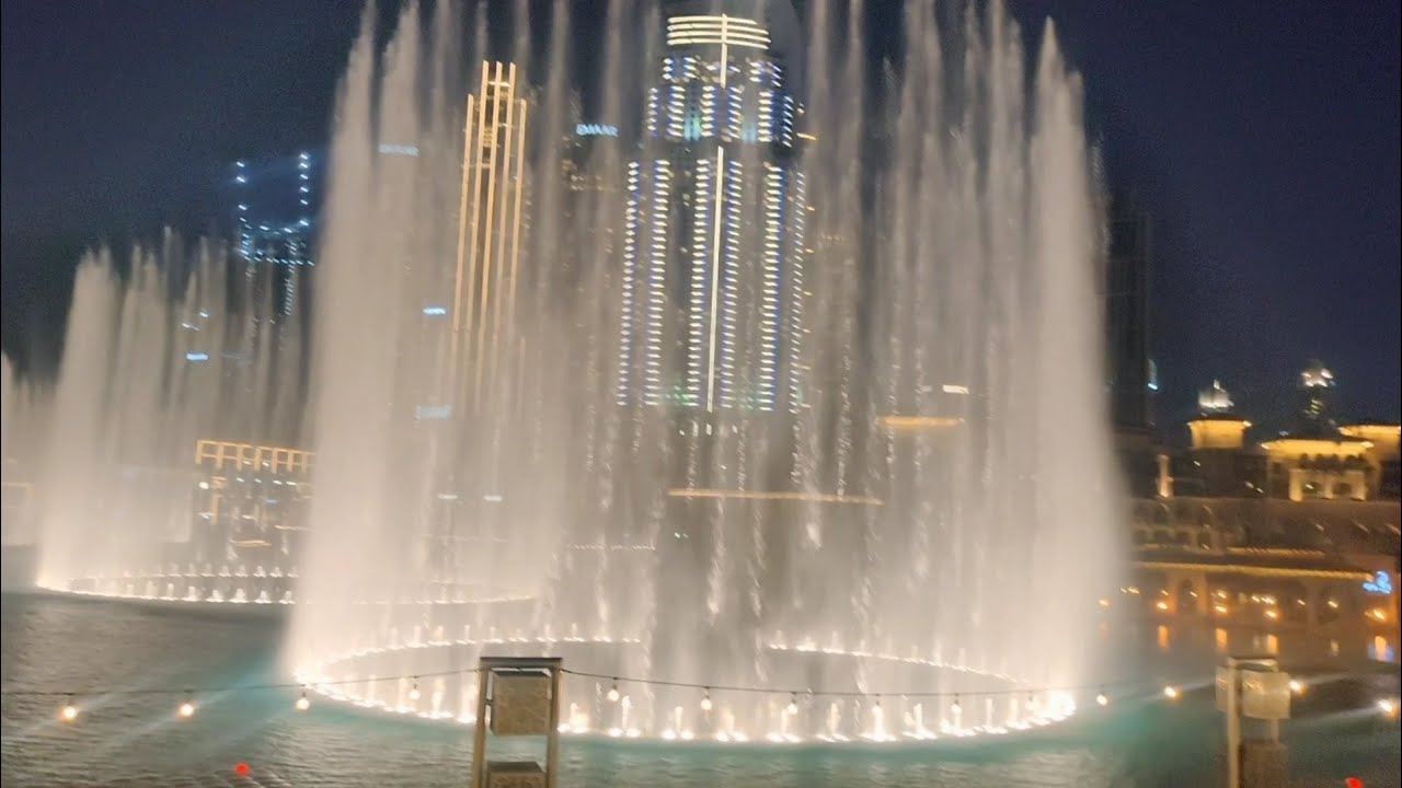 The dubai fountain show dubai new year 2023 dubai song Water song