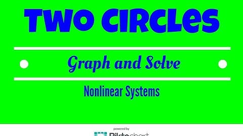 Graph and Solve. Two circles