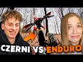 Czerni vs hard enduro w lesie  zamane plastiki wheelie crash