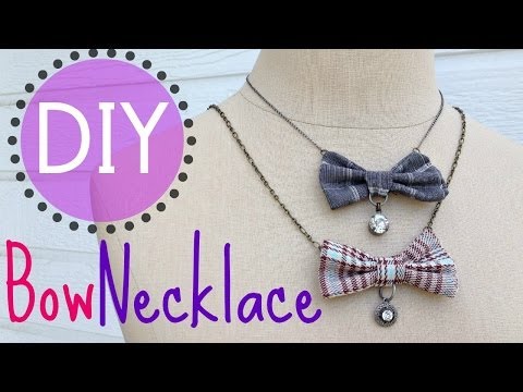 Ribbon Tie Necklace · How To Make A Ribbon Necklace · Jewelry