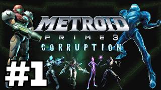 Metroid Prime 3: Corruption | LETS PLAY | PART 1 | SAMUS GETS PED SUIT | HYPER BEAM | THROWBACK