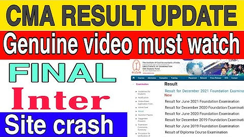 CMA Results 2022|cma dec 2021 Result|cma inter result 2022|cma final result dec |cma results update