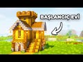 Minecraft Survival Kale Evi Yapımı ! (kolay)
