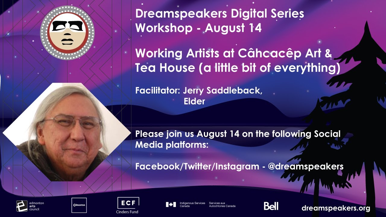 Dreamspeakers Digital Workshop - Working Artists at Câhcacêp Art & Tea House by Jerry Saddleback