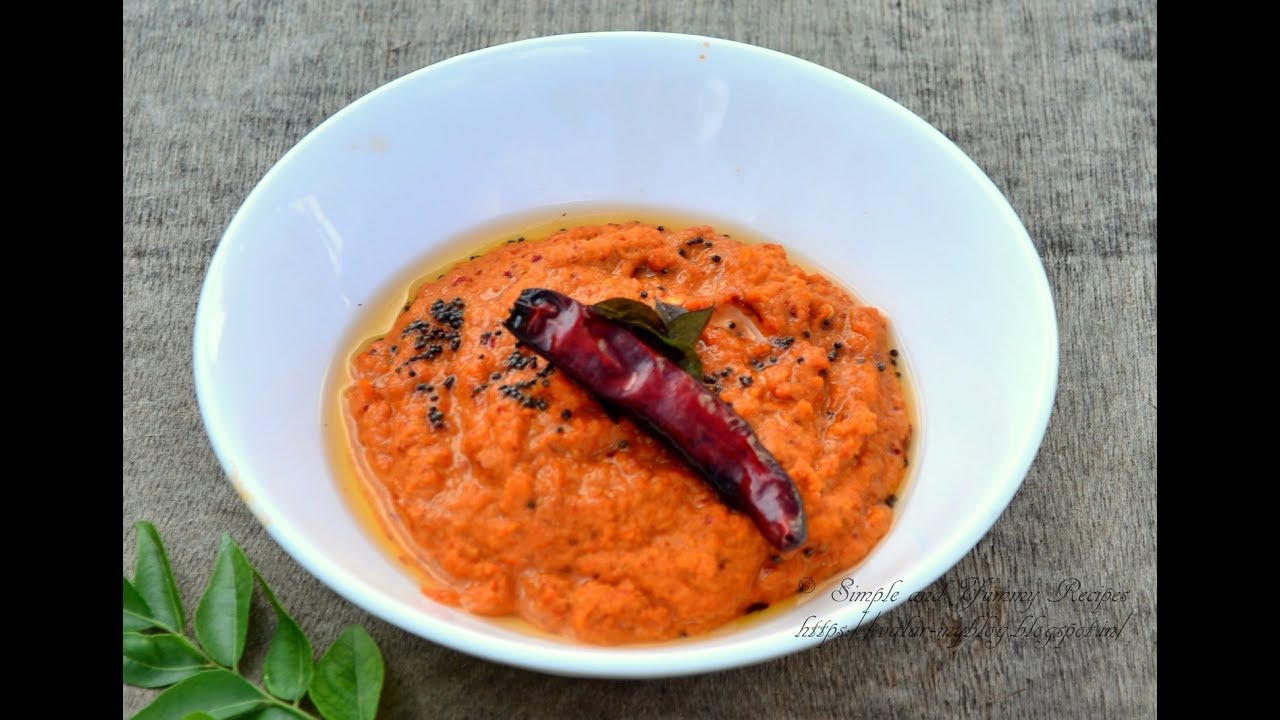 Red Capsicum Chutney without Coconut Capsicum chutney recipe Bell