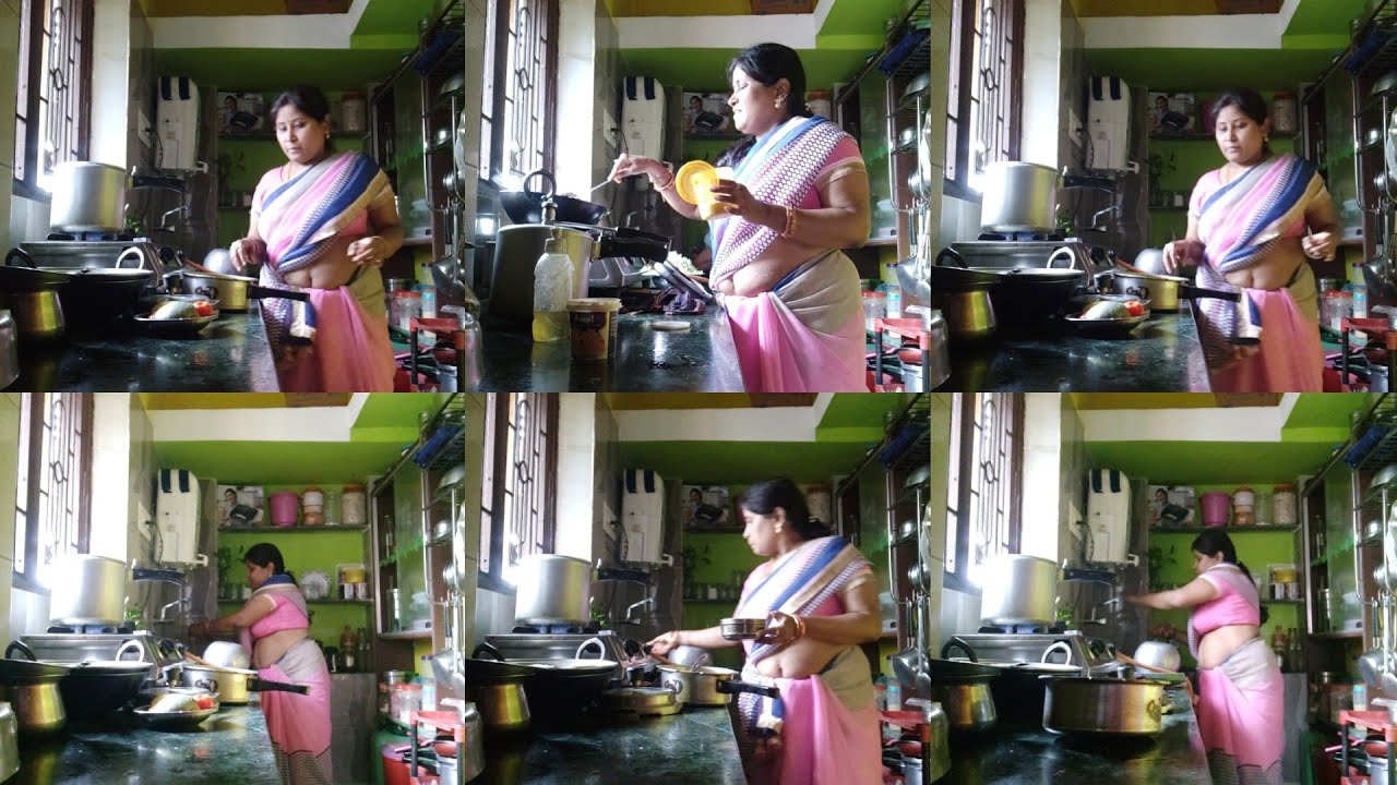 Saree lover ❤️ || Indian house wife every day lunch routine || pallu tuck video