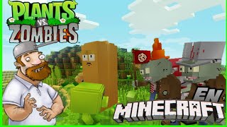 Plantas versus zombis en Minecraft (gero's plants vs zombies mod 0.4.0)