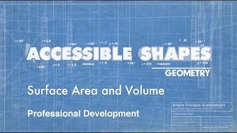 Accessible Shapes — Professional Development: Surface Area and Volume