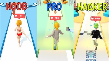 NOOB vs PRO vs HACKER in Project Runway 3D Gameplay Max Level Android iOS Game