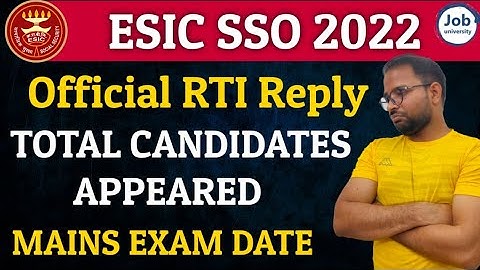ESIC SSO Prelims Appeared Candidates 🔥 RTI Reply | हर EXAM में यही हाल रहेगा 😢😭