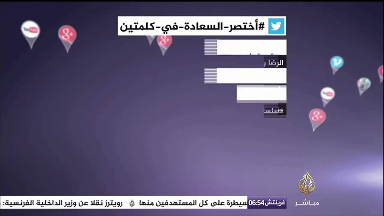 نشرة تويتر .. #اختصر_السعاده_في_كلمتين