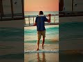 Someone carrying a ladder into the ocean. #shorts