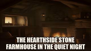 An old stone farmhouse by a crackling hearth 🌧️ | Cozy Sleep Story for Grown Ups (Rain & Fire Sound