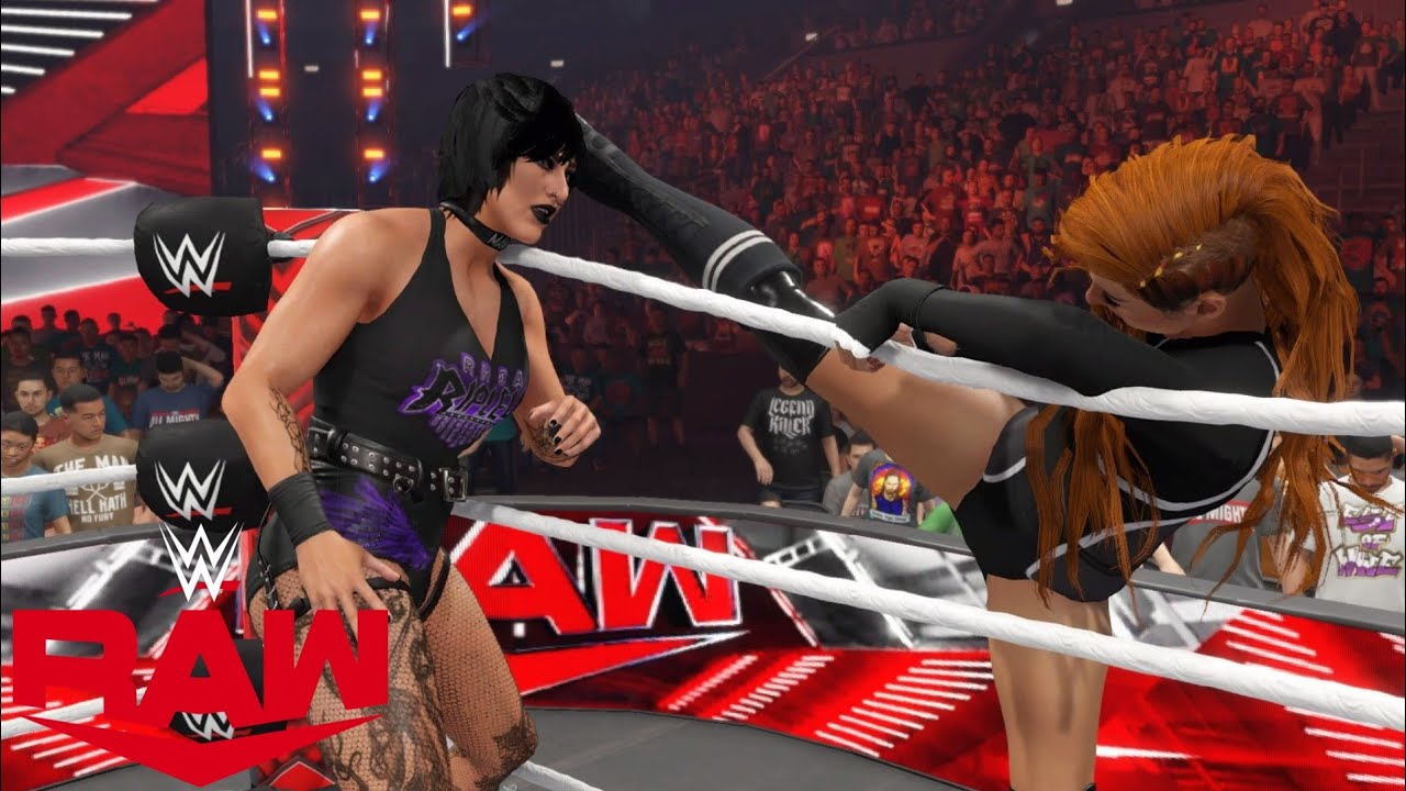 WWE 2K23 RAW WOMEN'S WORLD CHAMPIONSHIP REMATCH - RHEA RIPLEY VS BECKY ...