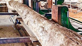 🌲The Exhausting Process of Sawing Long Teak Wood🌲