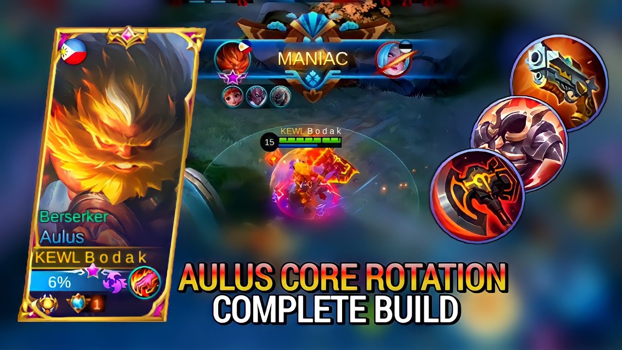 AULUS CORE TUTORIAL COMPLETE BUILD, GUIDE AND EMBLEM SET | AULUS BEST BUILD MLBB