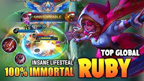 Unkillable ! Ruby Best Build & Emblem | Top Global Ruby Gameplay | Mobile Legend ✓