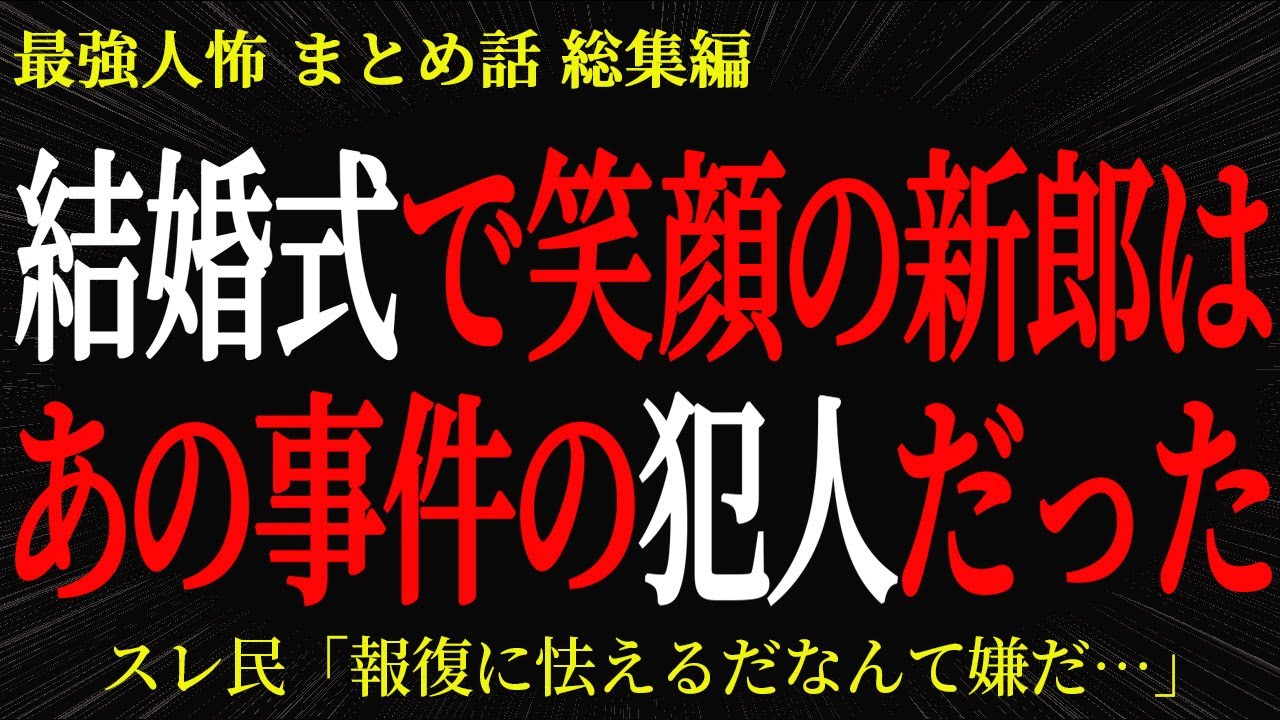 【総集編】【2chヒトコワ】結婚式で笑顔の新郎はあの事件の犯人だった【作業用】【睡眠用】