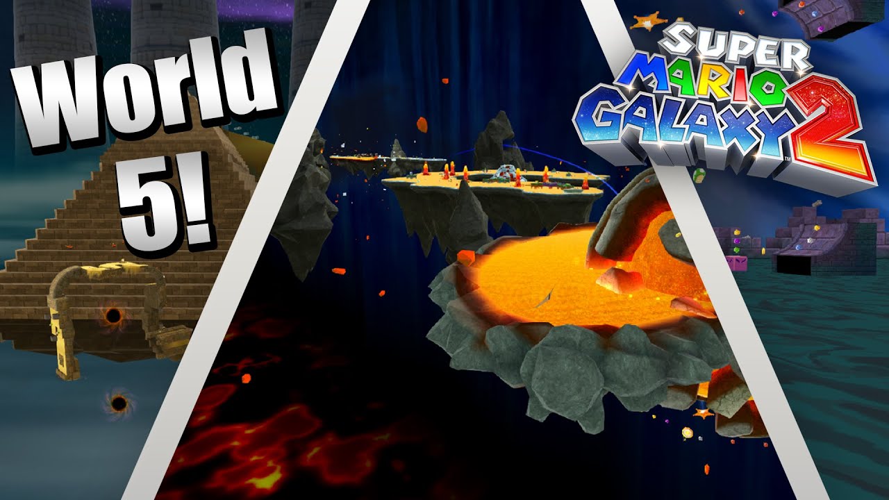 All Galaxies in Super Mario Galaxy 2 World 5 Walkthrough!