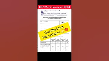 My IBPS clerk 2024 SCORECARD 🥲💔 #ibps #ibpsclerk #ibpsclerkexam #ibpsclerkmains  #ibpsclerkpre #bank