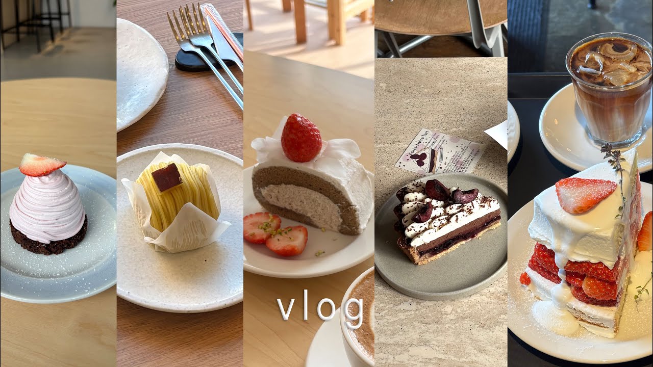 vlog | 🍓인생 딸기케이크먹으러 또 수원🍯룩트 요거트 아침,겨울디저트는 사랑이야(라이크위크엔드,리아베,네즈,올웨이즈어거스트,텅)오랜만에 라떼맛집 비뮤티🤎