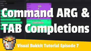 Command Args and Tab Completions.... Ep 7, Visual Bukkit Tutorial 4.7.0