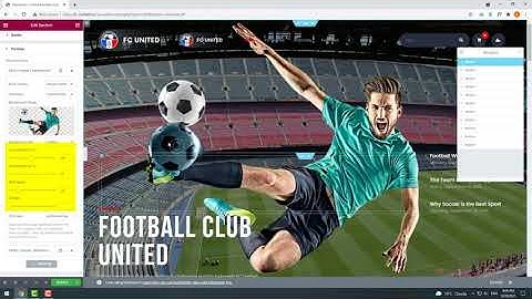 How to Change a Background Image with Elementor (FC United WordPress Theme)