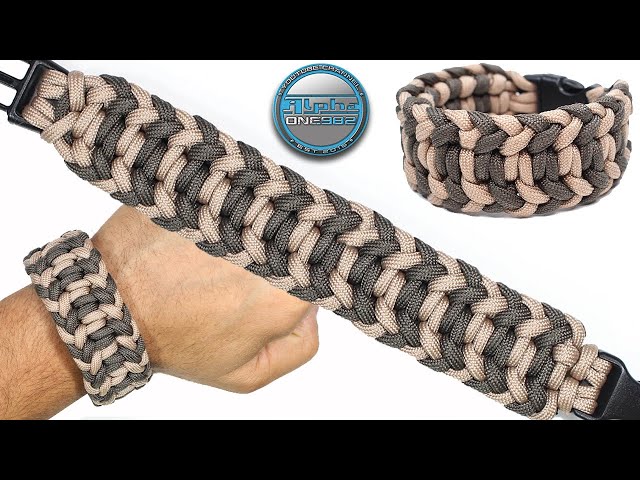 How to Make Wide and Thick Paracord Bracelet With a Buckle Rock