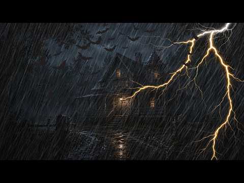 Dark Forest Night Rain and Thunderstorm Sounds for Deep Sleep and Anxiety Relief