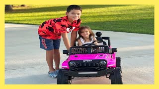 Unboxing, Assembling and Driving The 12V Battery Ride ON Kids Electric Jeep Car