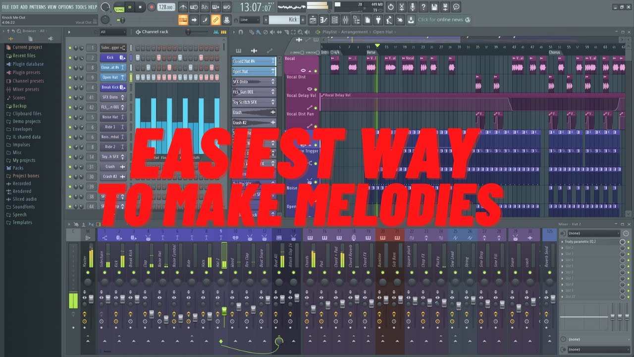 How To Make Melodies In FL Studio 20 Stock Plugins - YouTube