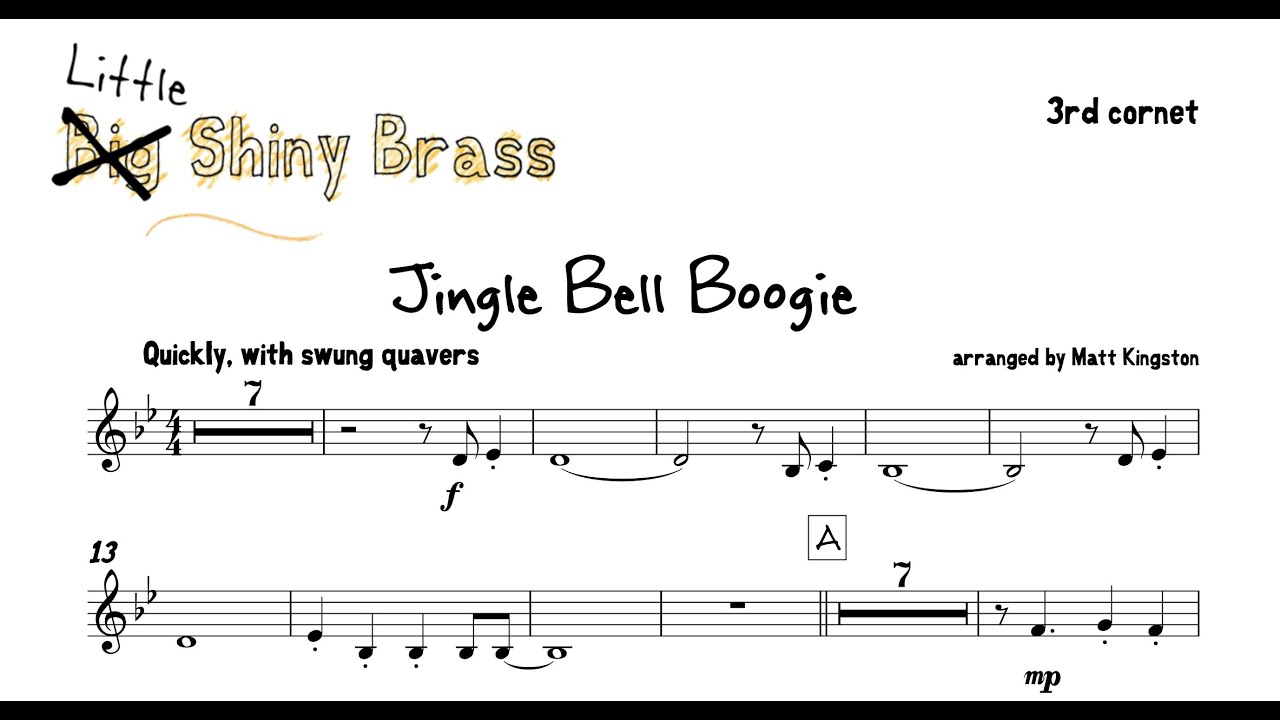Jingle Bell Boogie 3rd Cornet Playalong - YouTube