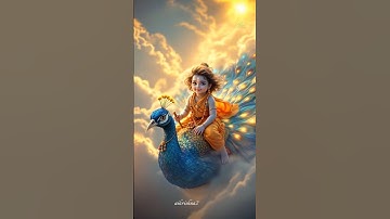 Shri Krishna Govind Hare Murari 🦚 | Little Cute Krishna Status #shorts #shortvideo #krishna #radha