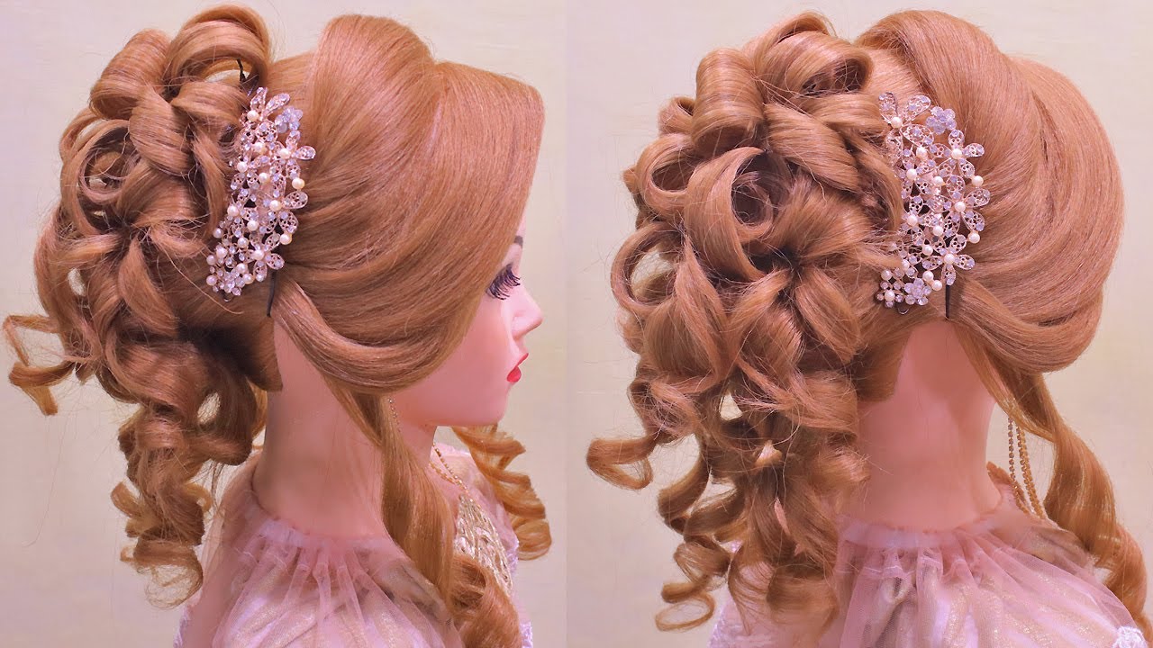 latest bridal juda hairstyles for long hair l wedding hairstyles l curly hairstyles l messy bun