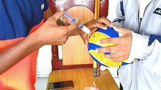 how to repair volleyball puncture in hindi || volleyball repair 2020 hd